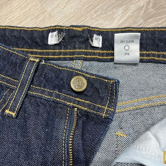 Dark Wash Bootcut Jeans Size 8 Contrast Stitching 100% Cotton Women’s - Picture 4 of 8